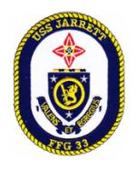 USS Jarrett FFG-33 Ship Patch