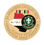 Operation Iraqi Freedom 2nd Armored Cavalry Regiment Pin