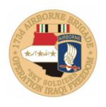 Operation Iraqi Freedom 173rd Airborne Brigade Pin