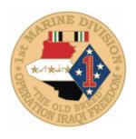 Operation Iraqi Freedom  1st Marine Division Pin