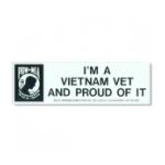 POW/MIA I'm a Vietnam Vet and Proud of It Bumper Sticker