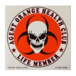 Agent Orange Health Club Life Member Outside Window Decal