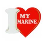 I Love My Marine Outside Window Decal