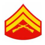 US Marines E-4 Corporal Outside Window Decal