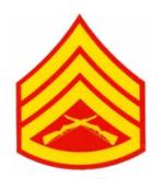 US Marines E-6 Staff Sergeant Outside Window Decal