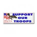 Support Our Troops Bumper Sticker with Eagle