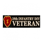 25rd Infantry Division Proudly Served Bumper Sticker