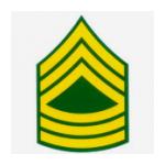 Army E-8 Master Sergeant Outside Window Decal