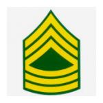 Army E-8 Master Sergeant Outside Window Decal