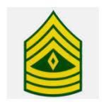 Army E-8 1st Sergeant Outside Window Decal