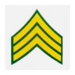 Army E-5 Sergeant Outside Window Decal