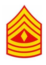 US Marines E-8 First Sergeant Outside Window Decal