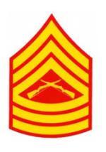 US Marines E-8 Master Sergeant Outside Window Decal