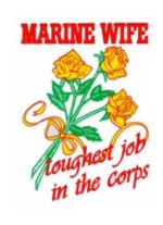 Marine Wife Toughest Job in the Corps Outside Window Decal