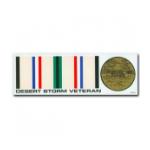 Desert Storm Veteran Ribbon and Medal Bumper Sticker