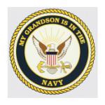 Grandson In The Navy Sticker