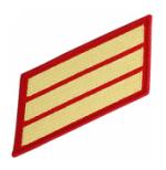 Marine Corps Service Stripes - Triple (Red/Gold)