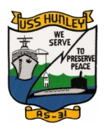 USS Hunley AS-31 Patch