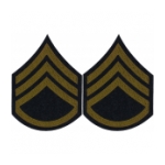 Staff Sergeant Sleeve Chevron (Green Stripe)