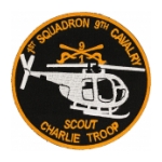 1st Squadron 9th Cavalry Scout Charlie Troop Helicopter Patch