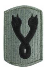 196th Infantry Brigade Patch Foliage Green (Velcro Backed)