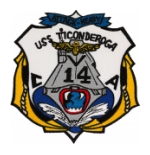 USS Ticonderoga CVA-14 Ship Patch