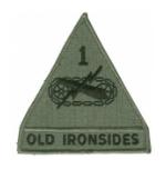 1st Armor Division Patch Foliage Green (Velcro Backed)