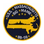 USS Massachusetts BB-59 Ship Patch