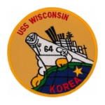 USS Wisconsin BB-64 Korea Ship Patch