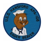 USS Hansford APA-106 Ship Patch