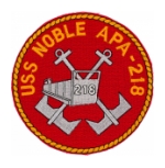 USS Noble APA-218 Ship Patch