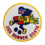 USS Runner SS-476 Lost Boat Submarine Patch