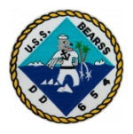 USS Bearss DD-654 Ship Patch