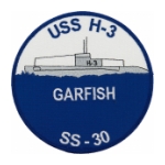 USS H-3 SS-30 Garfish Submarine Patch