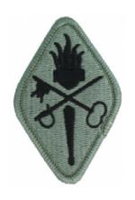 Quarter Master Center & School Patch Foliage Green (Velcro Backed)