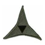 3rd Army Corps Patch Foliage Green (With Hook Fastener)