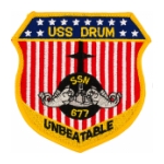 USS Drum Unbeatable SSN-677 Patch