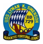 USS Swenson DD-729 Ship Patch