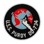 USS Purdy DD-734 Ship Patch