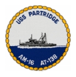 USS Partridge AT-138 Ship Patch