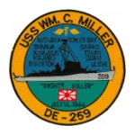 USS WM. C. Miller DE-259 Ship Patch