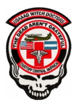 228th Aviation Patch with Skull (The Dead Aren't Grateful) with Velcro