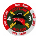 Outlaw 4/3 Air Cavalry Regiment Patch (Out Front Out Run Out Last Out Gun)