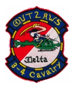 Outlaw 3/4 Air Cavalry Regiment Patch (Delta)
