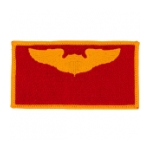 Air Force Pilot Wing Patch (Gold On Red)
