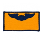 Air Force Pilot Wing Patch (Blue On Gold)