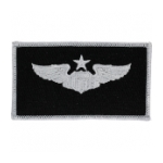 Air Force Senior Pilot Wing Patch (Silver On Black)