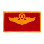 Air Force Master Pilot Wing Patch (Gold On Red)