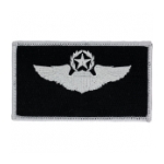 Air Force Master Pilot Wing Patch (Silver On Black)