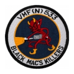 Marine Night Fighter Squadron VMF(N) 533 Black Macs Killers Patch